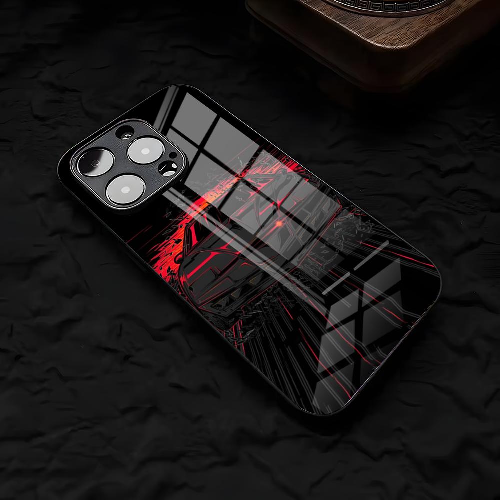 Cool K-Knight Rider Phone Case For IPhone 17 Air 16 E Pro Max 15 14 13 Mini 12 Pro 11 Max Plus Black Glass Cover