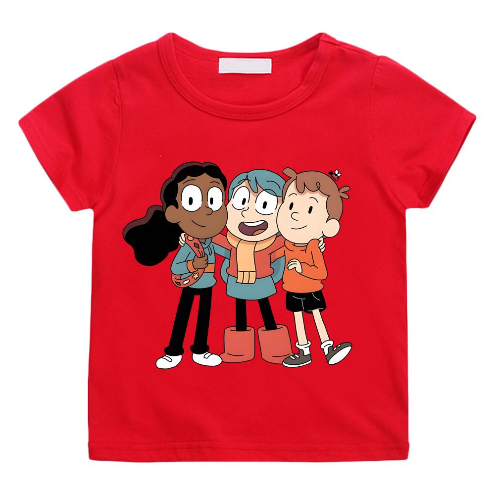 Hilda a Banda Hilda Tričko Letní Kreslený Potisk Tričko Bavlna Krátký Rukáv Kluci Dívky Tričko
