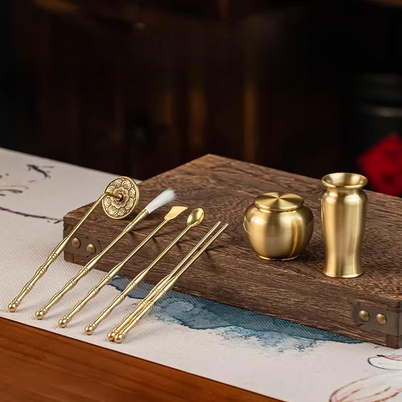 

Brass/Blue/Dark Black/Red Incense Lore Tools/Incense Sweeping/Pressing/Chopsticks/Spoon/Seal Mold Storage Bottle Religious Items Incense tools