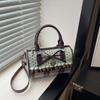 Exquisite Bowler Bag Color-blocked Crossbody Bag Sweet Bow Polka Dot Handbag  Women