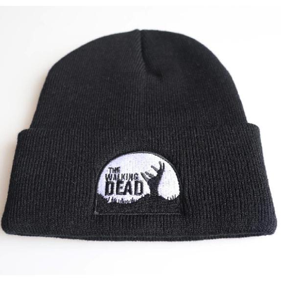 European and American dramas The walking death Embroidered Knit Hat Autumn Winter Ski Hat Pullover Hat Woolen Hat
