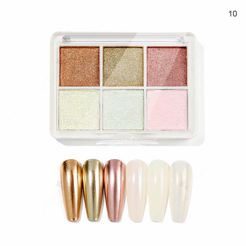 Aurora Silver Chameleon Mirror Eyeshadow Glitter Powder