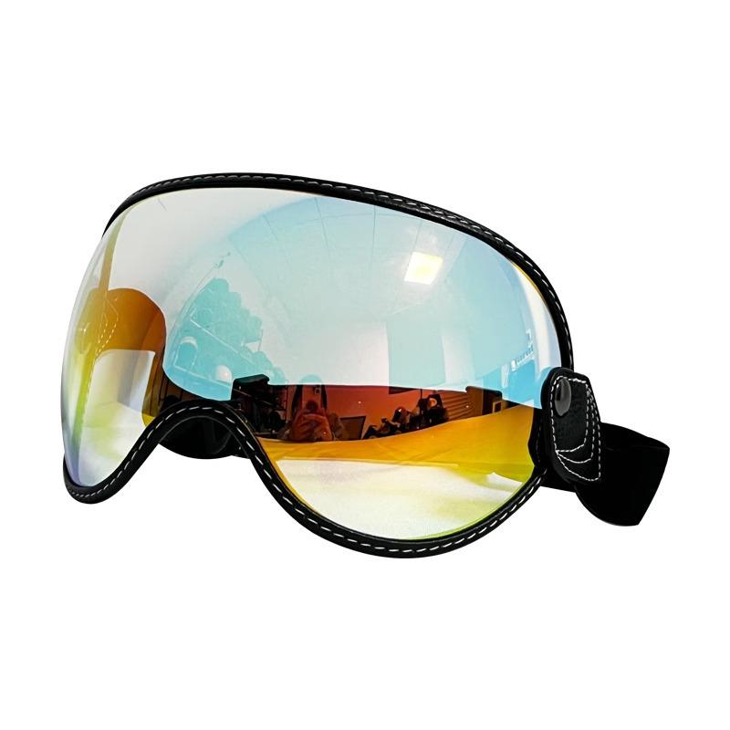 

JEF Ретро Пузырьковый Визор для Шлемов Full Face и 3/4 - Защита от Солнца, Ветра и Песка, Очки для Езды