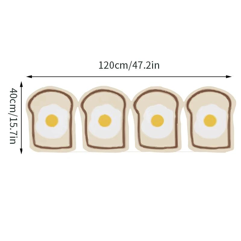 Bread Printed Kitchen Carpet Non-slip Rugs Cute Sushi Cartoon Entrance Doormat Washable Door Rugs Carpet Bathroom Home Decor