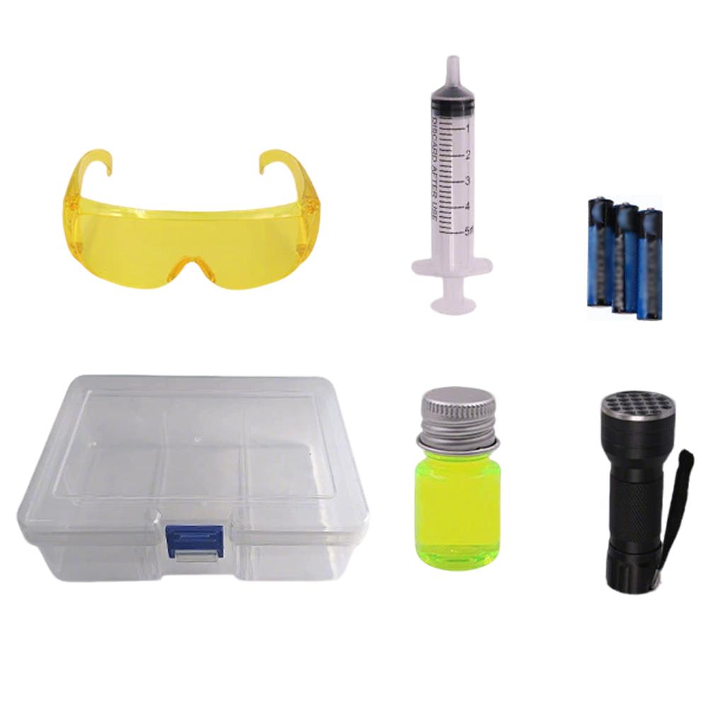 Auto UV-Farbstoff Klimaanlage Lecktest Reparatur Fluoreszierende Werkzeuge Kit Auto Klimaanlage A/C System Lecktest Detektor Kit