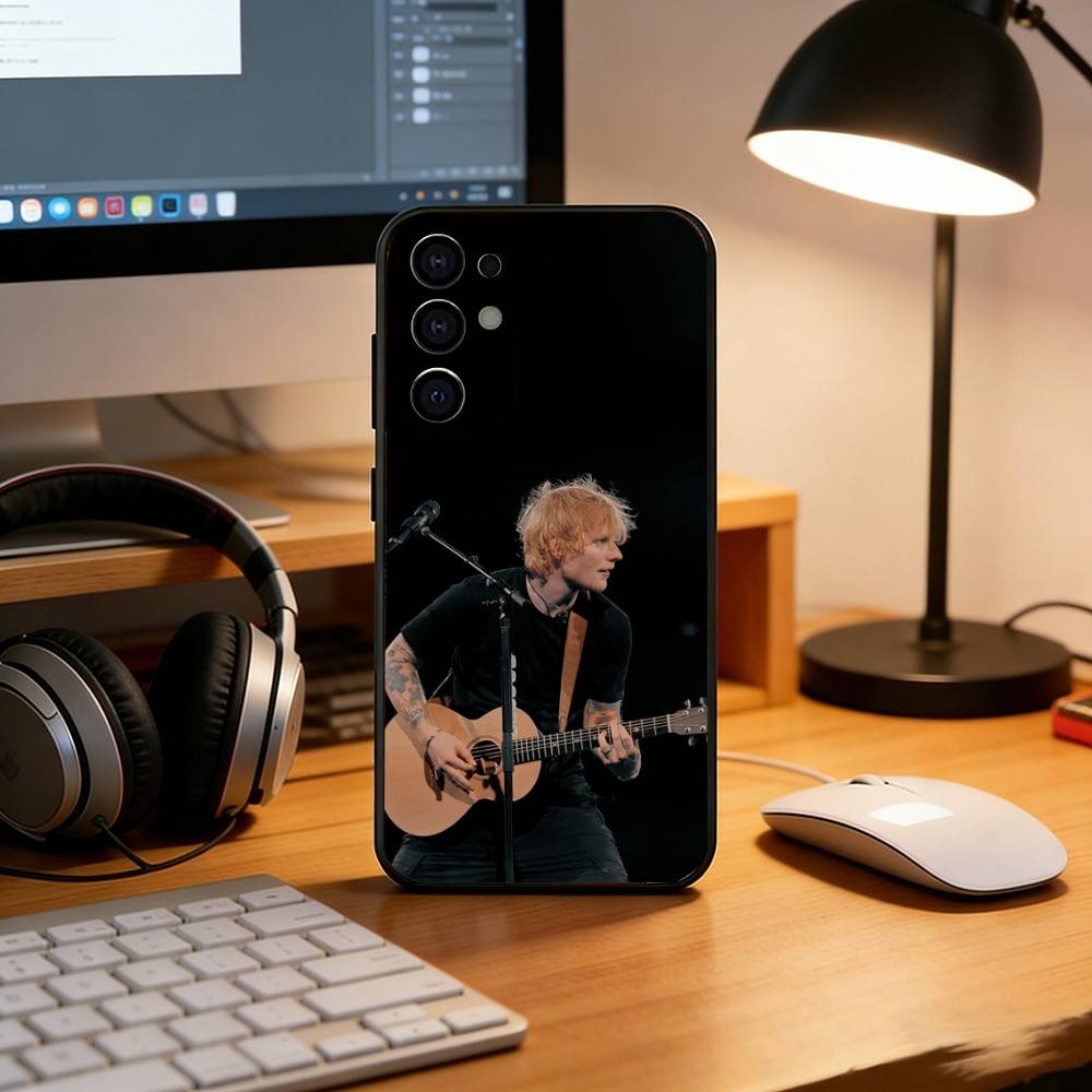Sänger E-Ed Sheeran Handyhülle Für Samsung S25,S24,S21,S22,S23,S30,Ultra,S20,Plus,Fe,Lite,Note,10,Schwarze Hülle