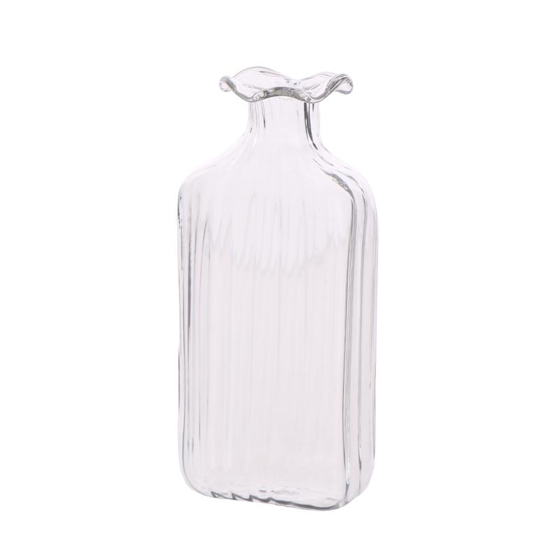 Puppenhaus Miniatur Klarglas Bonbonglas Mini Kaffeebohnen Aufbewahrungsflasche Quaderförmige Blumenvase Modell Küchendekor Spielzeug