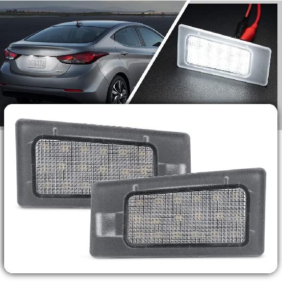 Nsautolighting LED License Plate Lights Full LED Number Plate Lamp Assembly for 2011-2018 Hyundai Elan'tra Accent Elan'tra Coupe for 2009-2018 Kia