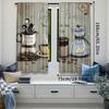2Pcs Coffee Brown Curtains Country Vintage Rustic Modern Latte Small Short Cafe Suitable For Bedroom Bathroom Living Room Dining