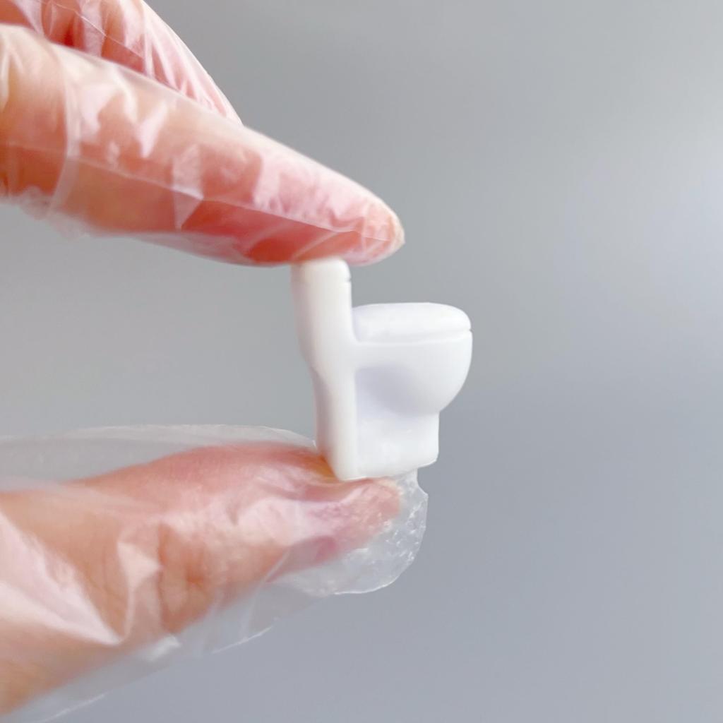 Silicone Mold Miniature Toilet Realistic Dollhouse Mini Miniature UV Resin Cutting Handmade Parts C0303 Toilet, Bowl, Interior, Toilet, Oshikatsu,