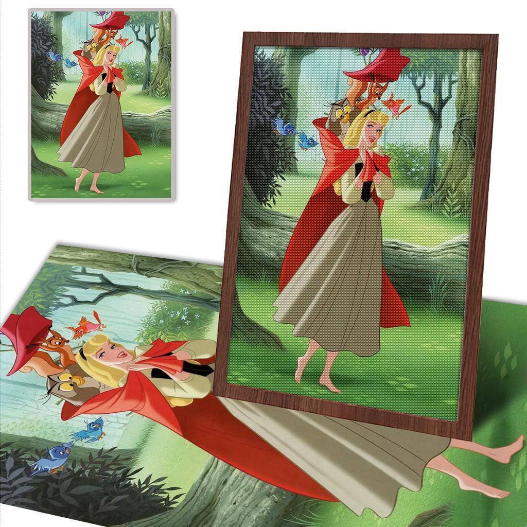 5D Diy Diamond Painting Princess Little Red Riding Hood Full Drill Rhinestones Mosaic Embroidery Handmade Products Home Decor Gift