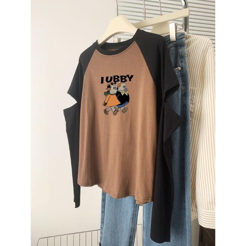 Women's Autumn Hollow Long-sleeved T-shirt with A Base Top