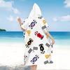 Kids Adults Race Car Hooded Beach Robe Microfiber Quick Dry Absorbent Changing Towel Robe Swim Cover Up for Surfing Swimming