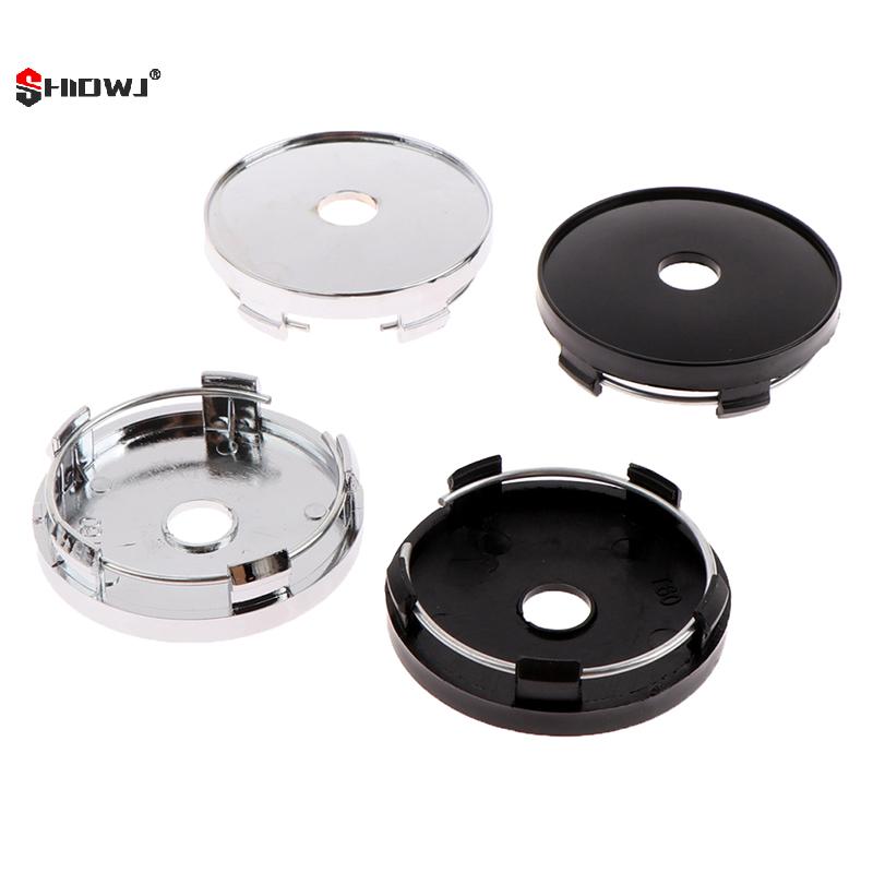 4Pcs/Set Black Plastic Car Wheel Center Covers Hubcaps Vehicle Rim Hub Cover Auto Replacement Parts Accessories