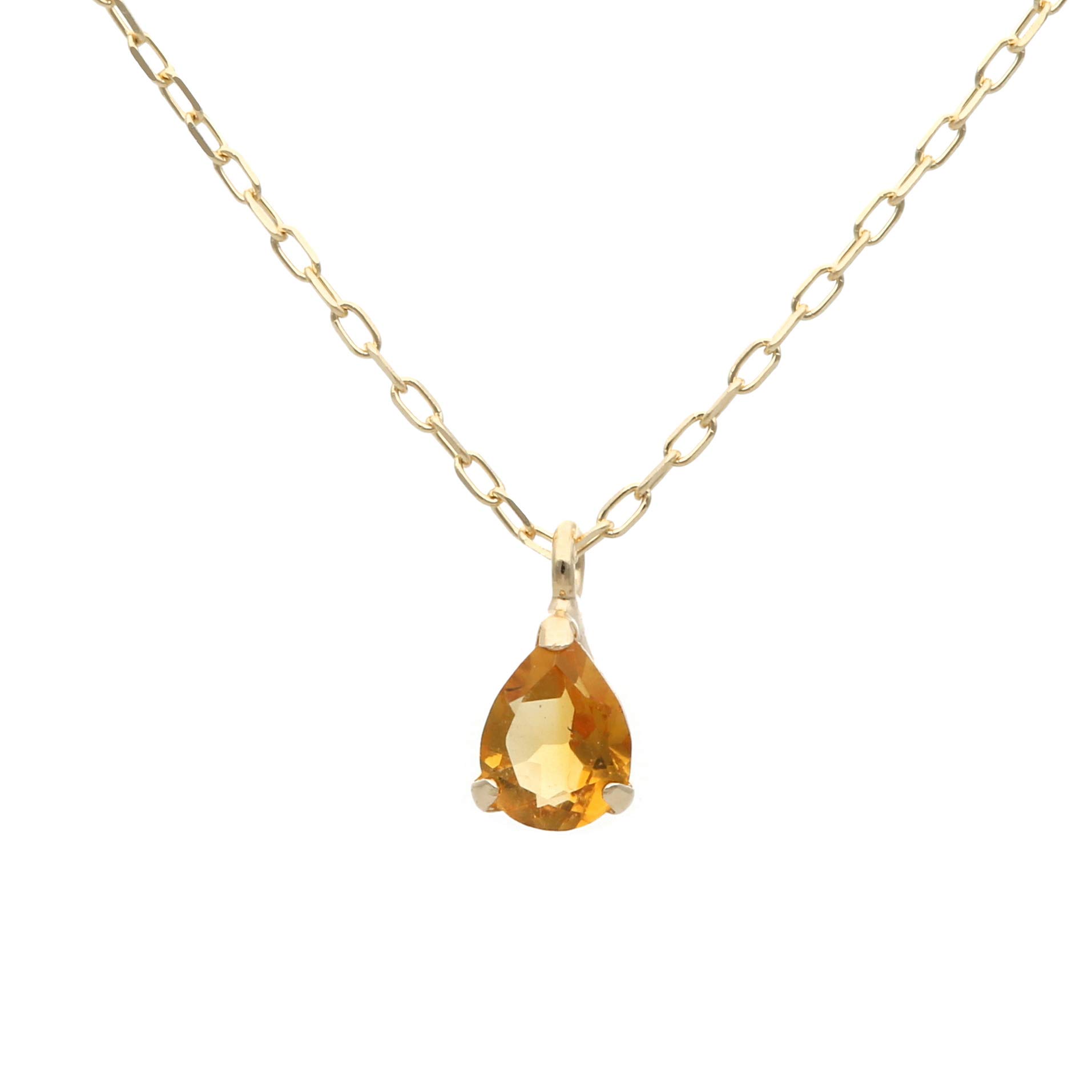 

K10 Yellow Gold Citrine Necklace L&CO 63-7811
