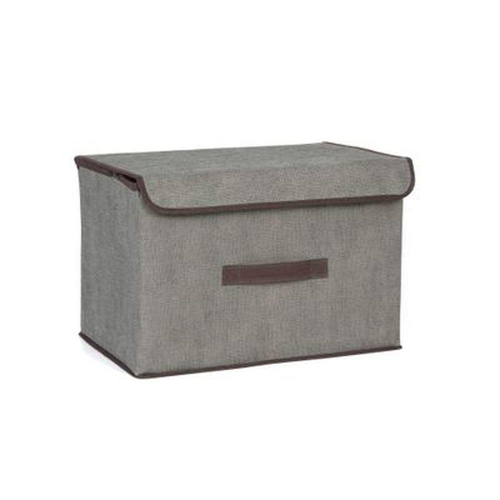 Imitated Hemp Non-woven Fabric Folding Sundry Storage Box Portable Dustproof Storage Box Clothing Sorting Box.