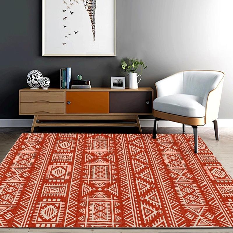 Persian Style Nordic Retro Carpet Ethnic Pattern Living Room Floor Mat for Sofa Coffee Table Area Easy To Clean Home Decoration