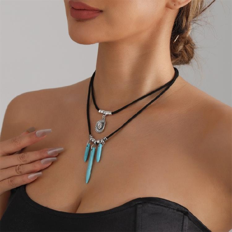 Cowboy Culture Themed Bohemian Necklace Adjustable Length Neckchain Clavicle Accessories For Versatile Styling