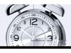 Luminous Silent Metal Ringing Alarm Clock for Student Dormitory or Children's Room, Rechargeable with Snooze Feature