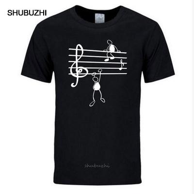 Neues Sommer Neuheit Musiknoten Lustiger Druck T-Shirt Herren Stil Baumwolle Kurzarm O-Ausschnitt T-Shirt Lustiges T-Shirt Herren Oberteil Kleidung