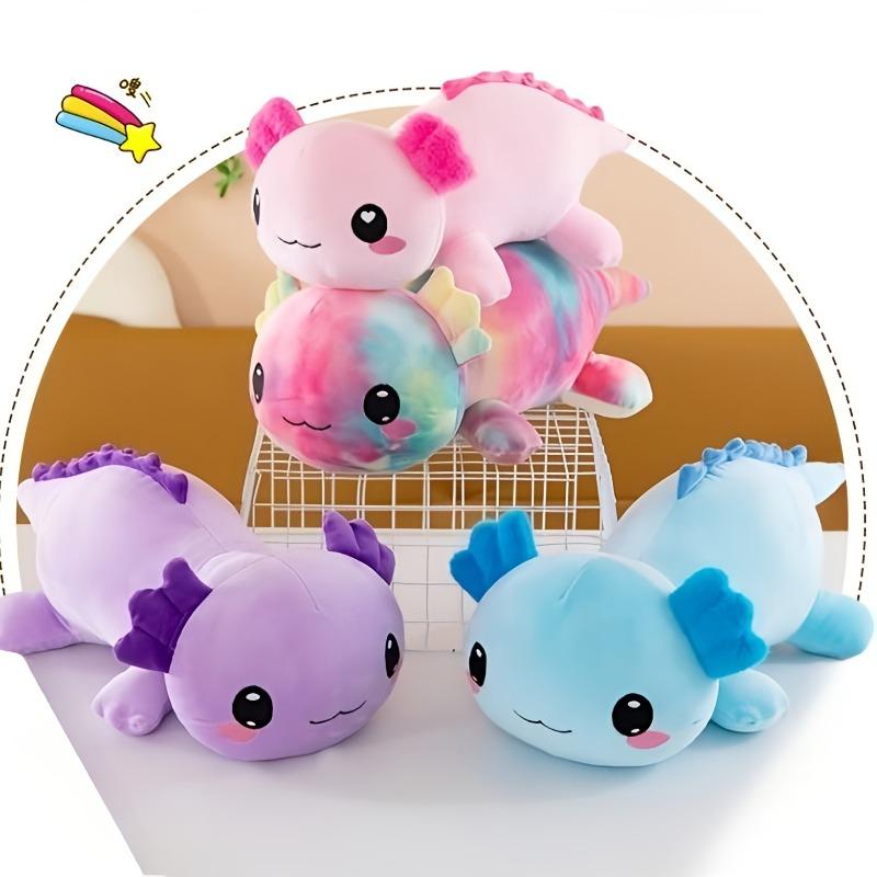 Kawaii Axolotl Plush Toy Super Soft Cute Salamander Animal Stuffed Plushie Pillow Axolotl Home Decor Christmas Gift for Children