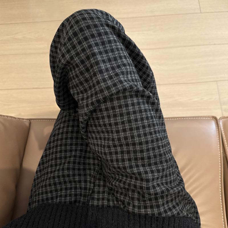 Lazy Plaid Pants Women's New High-waisted Thin, Drape, Loose, Small Casual Loose Wide-leg Pants