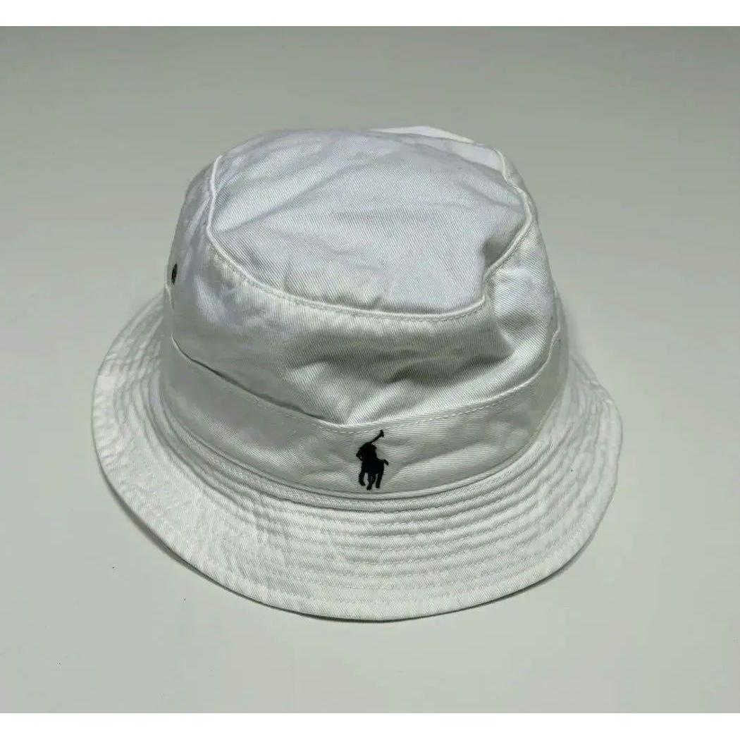 Used 90s Ralph Lauren Hat Bucket Hat Made in Taiwan White