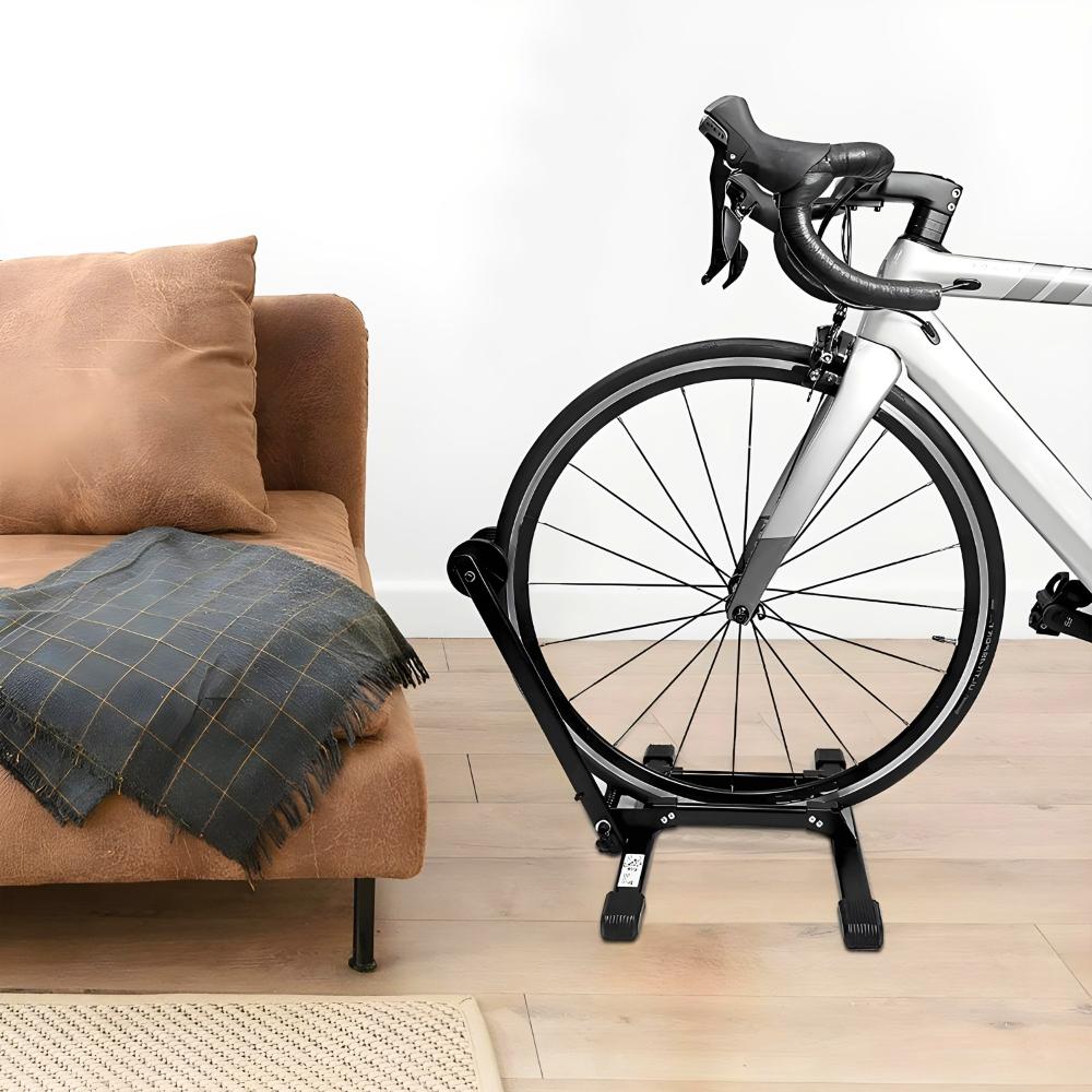 Bicycle stand, parking rear, front wheel, stable, foldable, 20-27.5”