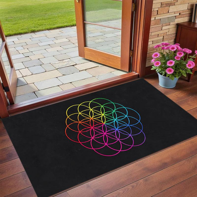 Crystal Velvet Rug Soft Non Slip Indoor Floor Mat Home DecorColdplay