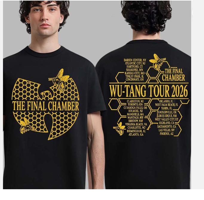 Wu-Tang Clan The Final Chamber Tour 2026 Nordamerika Merch Wand Spray T-Shirt