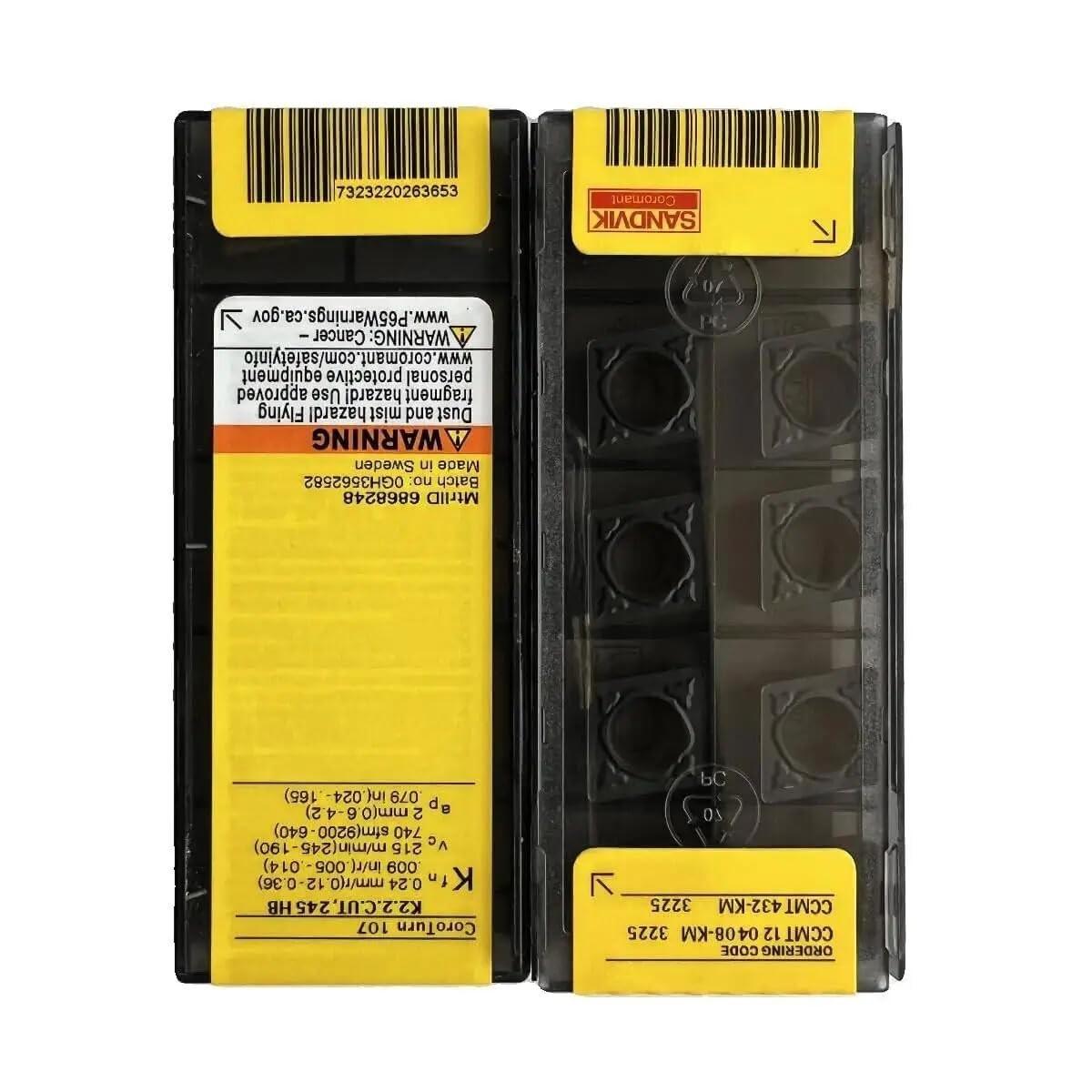 

Original Sandvik / CCMT120408-KM 3225 /Carbide CNC Blade 10 PCS