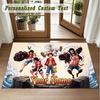 Crystal Velvet Square Rug Custom NameOne Piece Pattern Non Slip Home Floor Decor Rug