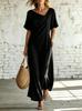 Independent Station's new short-sleeved irregular collar fashionable casual women's dress