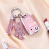 Pink Diamond For Vw Golf 7 Mk 7 Skoda Octavia Seat Leon Ateca Flip Folding Remote Car Key Case Cover Fob Keychain Accessories