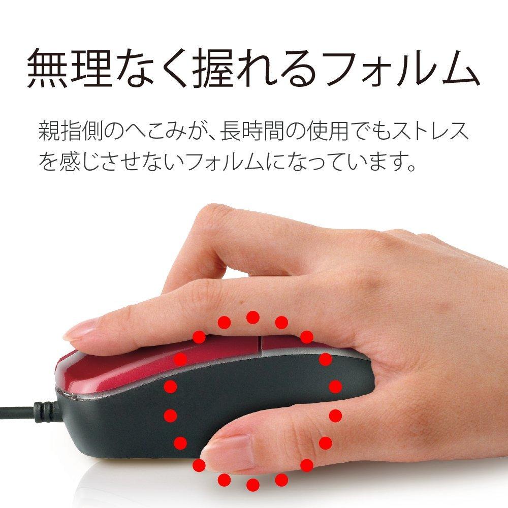 BUFFALO Wired Optical Mouse Size Black BSMOU27SMBK Quiet/3 Buttons/M