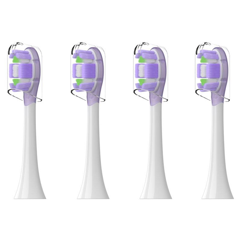 4 STKS Vervangende Borstelkoppen Voor Oscillerende Elektrische Tandenborstel Pro Mijia MES610 MES609 Tandenborstelkop Zachte Borstelharen