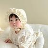 Cute Baby Hat Lace Ruffle Princess Infant Girl Bonnet Cap Solid Color Newborn Court Hats Photo Props