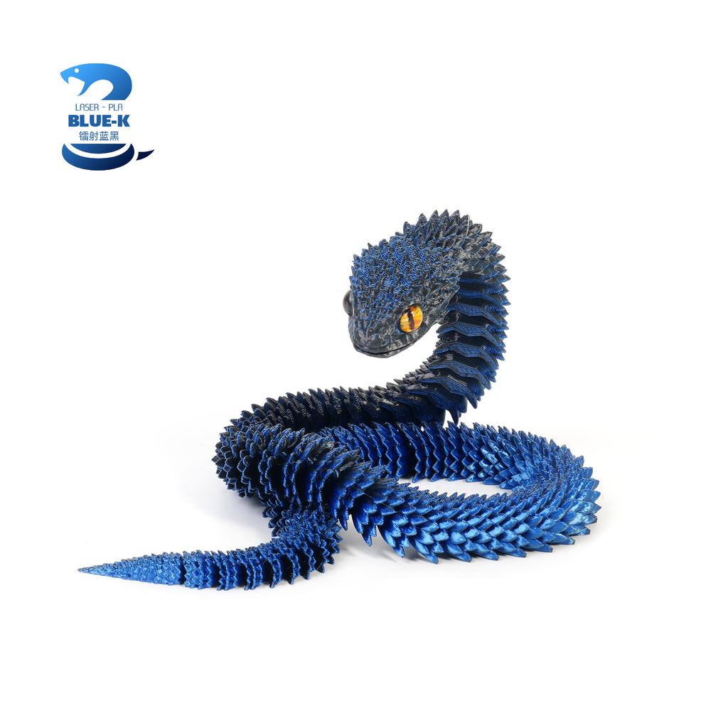 3D Printed Flexible Viper Snake Model – Art Decor, Multiple Colors & Sizes (30cm/40cm/60cm) Perfect for Home and Office Décor.