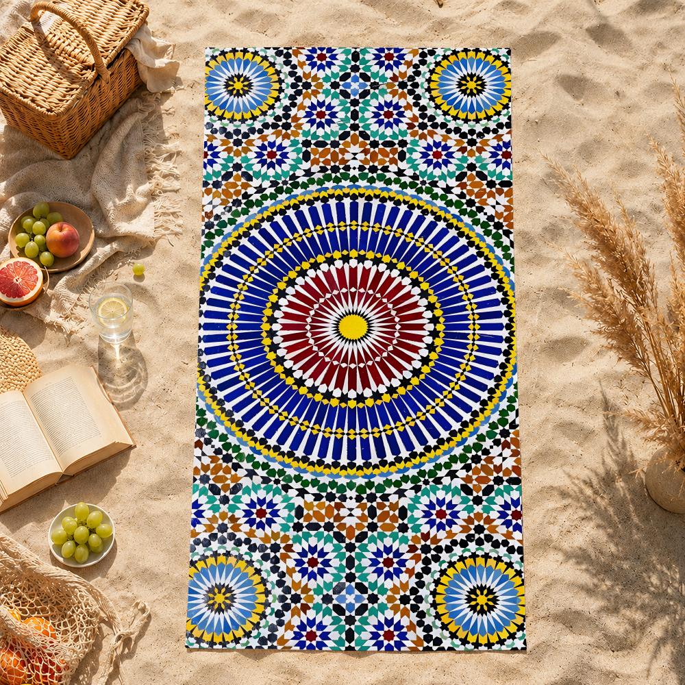 art B-Beach p-patterns Towel Towel Beach face towel Quick Dry Soft Sand Resistant for Pool  Gift for Travel Gym Shower sports