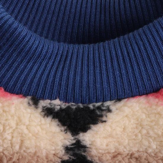 Pet Clothes Eye-catching Super Soft Polyester Puppy Irregular Pattern Print Sweater Pet Supplies for