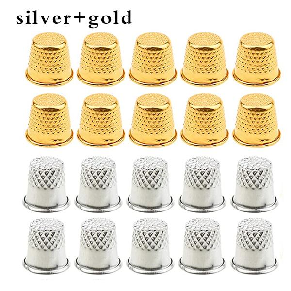 20PCS Metal Sewing Thimbles Finger Thimble Protector Shield Pin Needles Partner DIY Embroidery Handmade Sewing Accessories