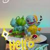 9Cm Replica Pokemon Bulbasaur Charmander Anime Figure Sceptile Gk Handmade Doll Anime Peripheral Trendy Play Model Ornament