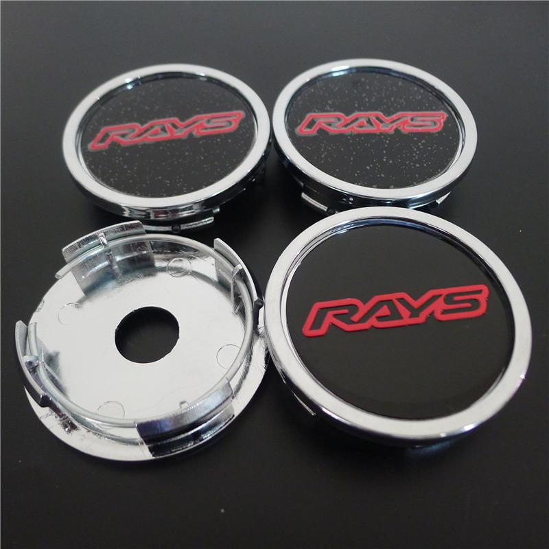 4 Stück 58mm Felgendeckel Nabe für Volk Rays Racing VR 52mm Felgen Abdeckung Logo Emblem Abzeichen Auto Styling Zubehör