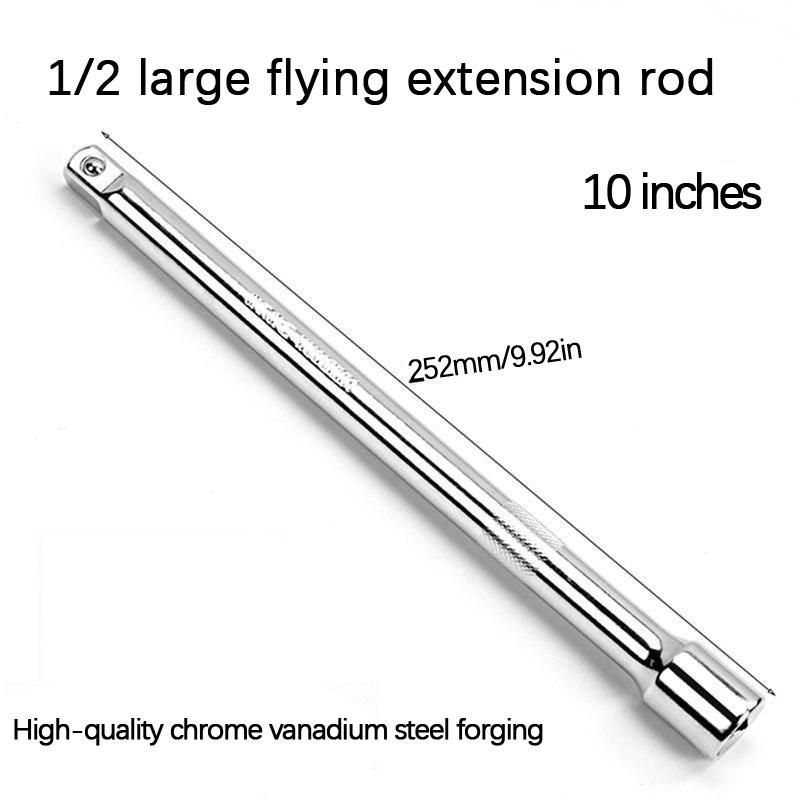 Socket Ratchet Wrench Extension Bar Set - Long Steering Sleeve, Connecting Rod & Accessories for Wrench Tools