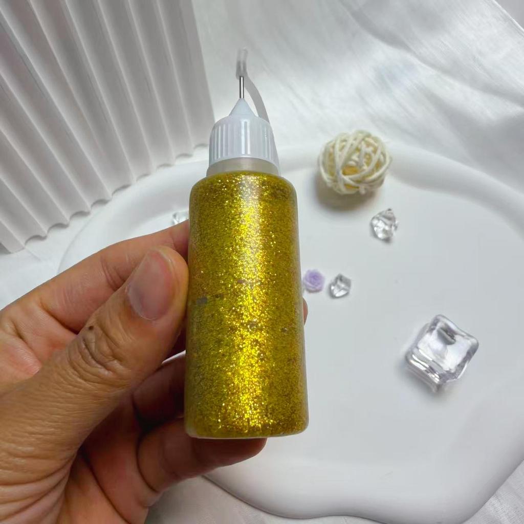 Watercolor Outline Glitter DIY Face Painting Decoration Gold Glitter Glue Stage Performance Holiday Shiny Makeup