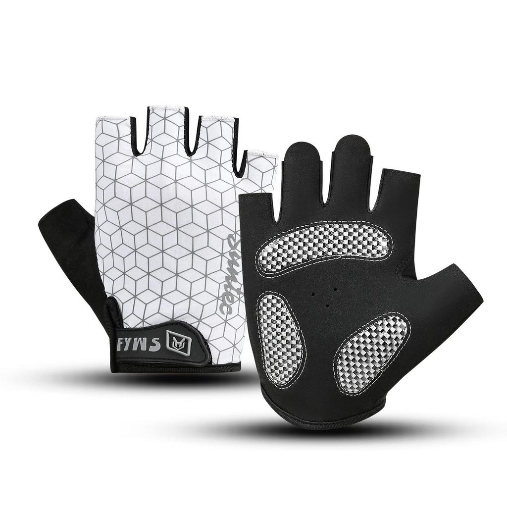 Unisex Half-Finger Cycling Gloves: Shock-Absorbent, Anti-Slip, Sun Protection for Road & Mountain Biking