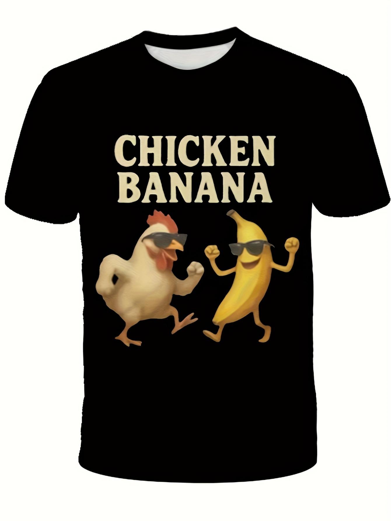 T-Shirt y2k Chicken & Banana T Black S