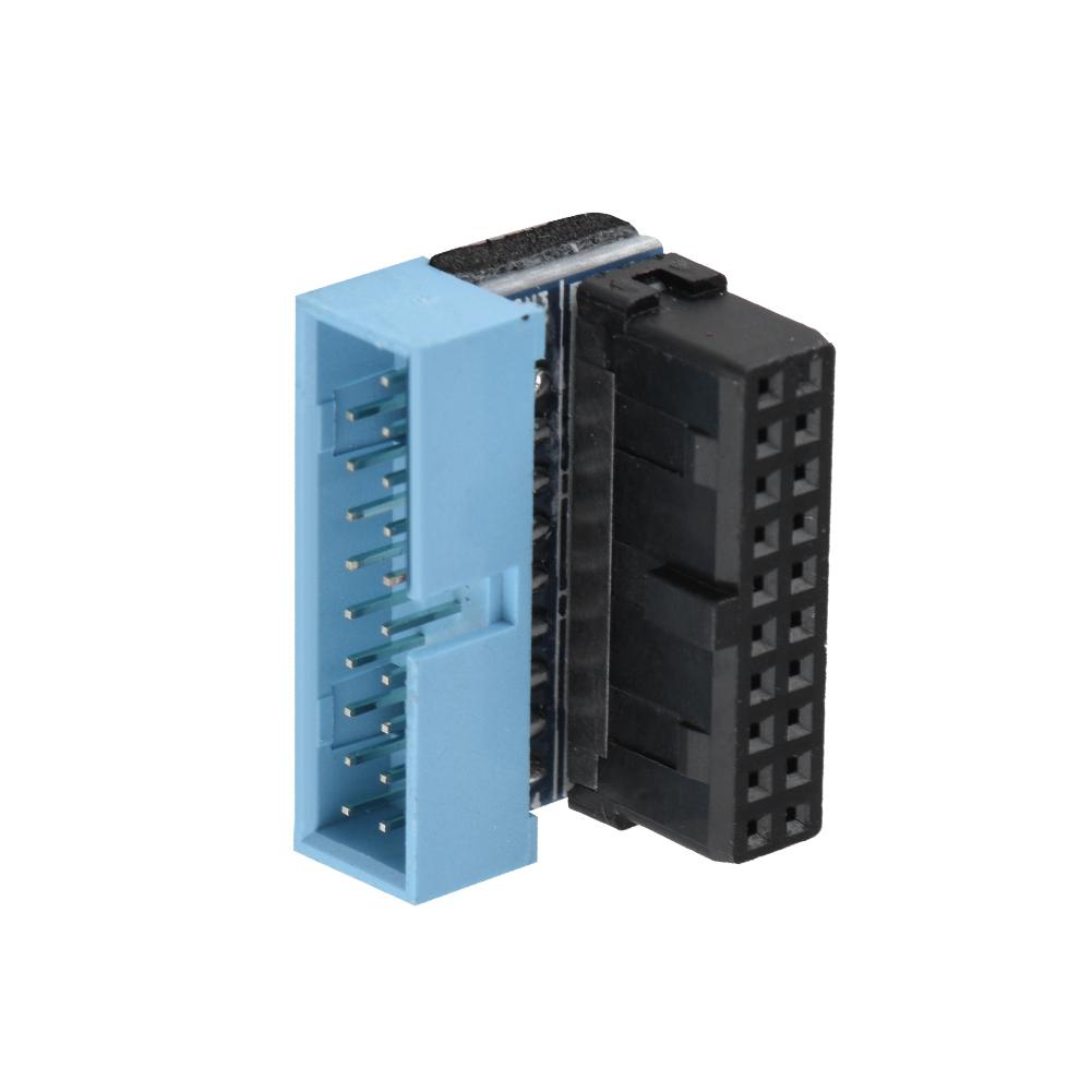 5 Stück 90 Grad gewinkelt USB 3.0 19-Pin Motherboard Interner Header