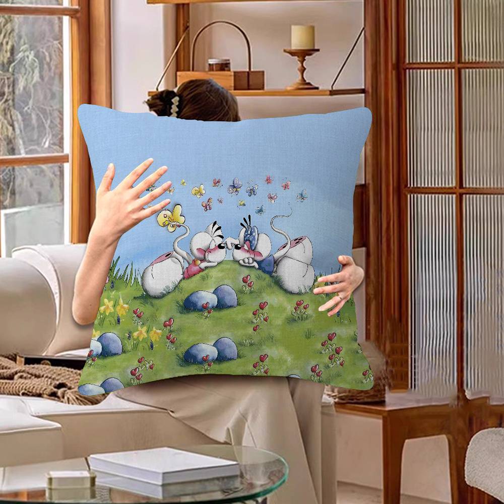 

Cartoon DDiddl Cushion Cover Inches Farmhouse Decor Home Throw Pillow Covers For Couch Decorations 30x30cm