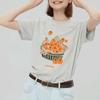 Light Gray Short Sleeve T-shirt for Women 2025 New Arrival Summer Loose Pure Cotton Easiest for Match Casual American Heavy Weight Half Sleeve Fashion